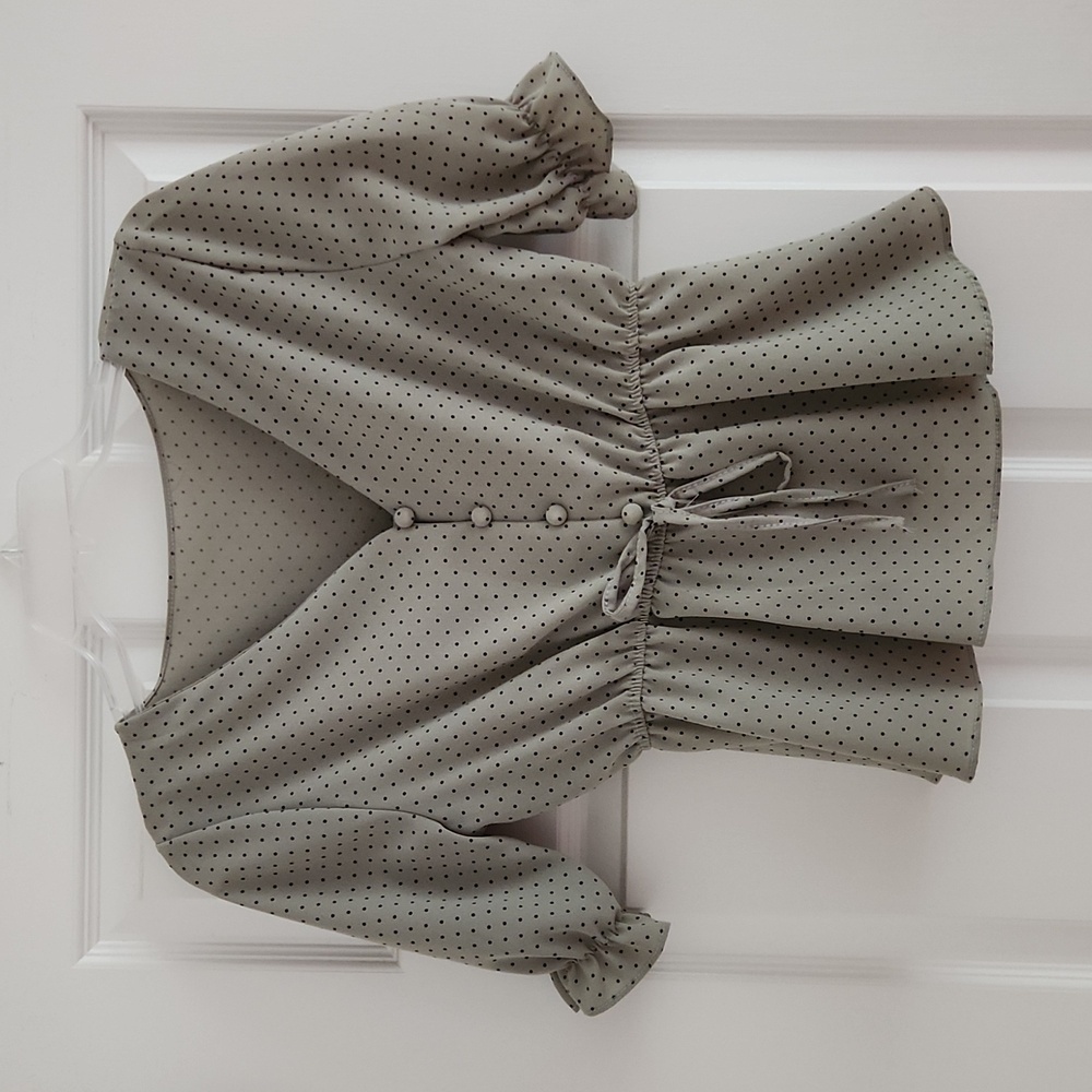 Short Sleeve Peplum Blouse